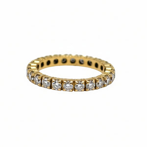 Bague tour complet en or Jaune 18k avec diamants