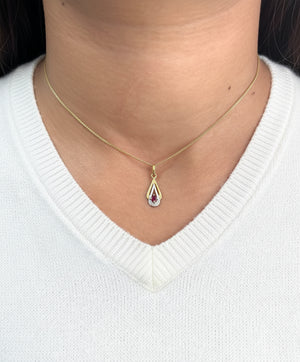 Pendentif en Or Jaune et Blanc 18K - 0.55 Grs