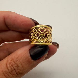 Bague en Or Jaune 18K - Taille 55