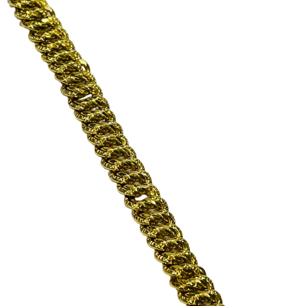 Bracelet Maille Américaine en Or 18K - 21.5cm - 12.30gr