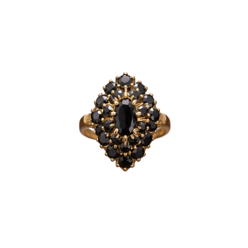 Bague Ancienne Marquise en Or Jaune 18k - 4.25 G