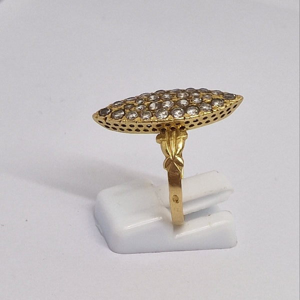 Bague Marquise en Or Jaune 18K - 4.32g