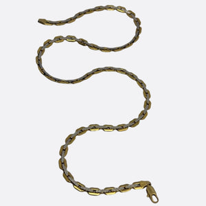 Collier en 2 Ors jaune et gris 18K - 21.51 Grs