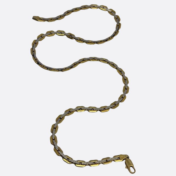 Collier en 2 Ors jaune et gris 18K - 21.51 Grs