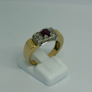 Bague en Or Jaune et Gris 18K - Taille 54 - 6.02G