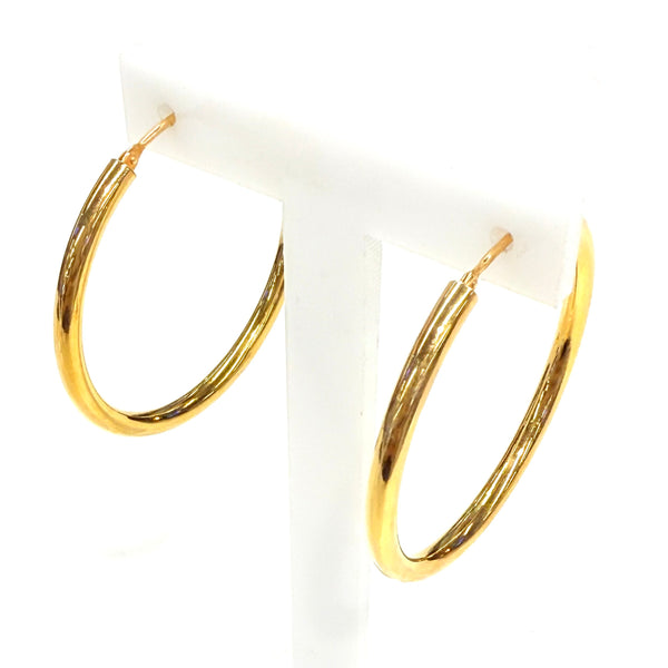 Créoles en Or jaune 18K - 3.32g