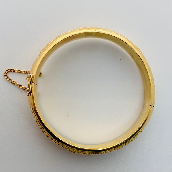 Jonc en Or Jaune 18K motif à chaînette