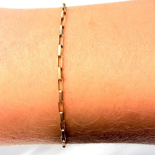 Bracelet Maille Forçat en Or Jaune 18k - 1.40Gr - 18cm