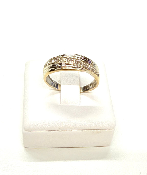 Bague en Or Blanc et Diamants 18k - Taille 52