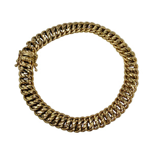 Bracelet Maille Américaine Or Jaune 18k