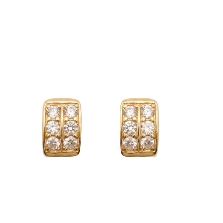 Boucles d'oreilles en Or jaune 18K - 4.23 Grs