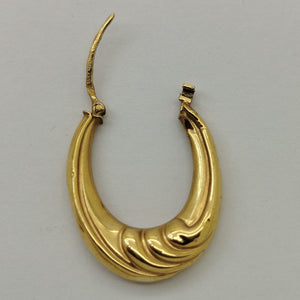 Boucles d'oreilles créoles en or jaune 18K 1.34 Grs