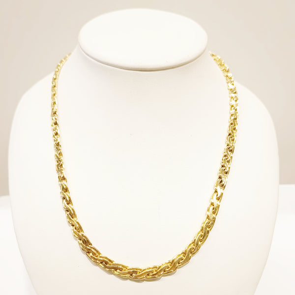 Collier Princesse Or Jaune Palmier Mous 18 K