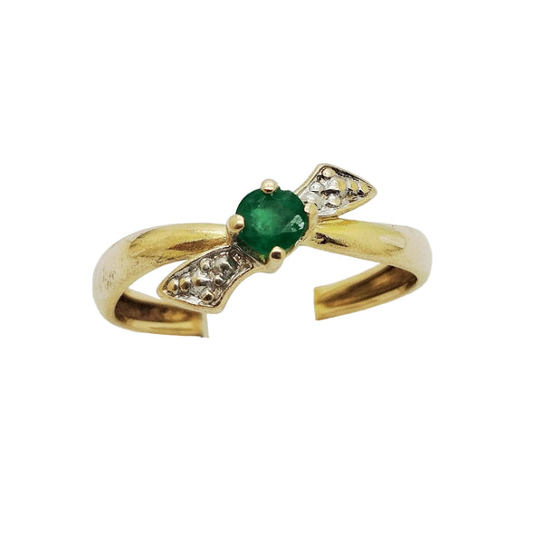 Bague en Or jaune 18K  - Emeraude - 1.75G - Taille 53