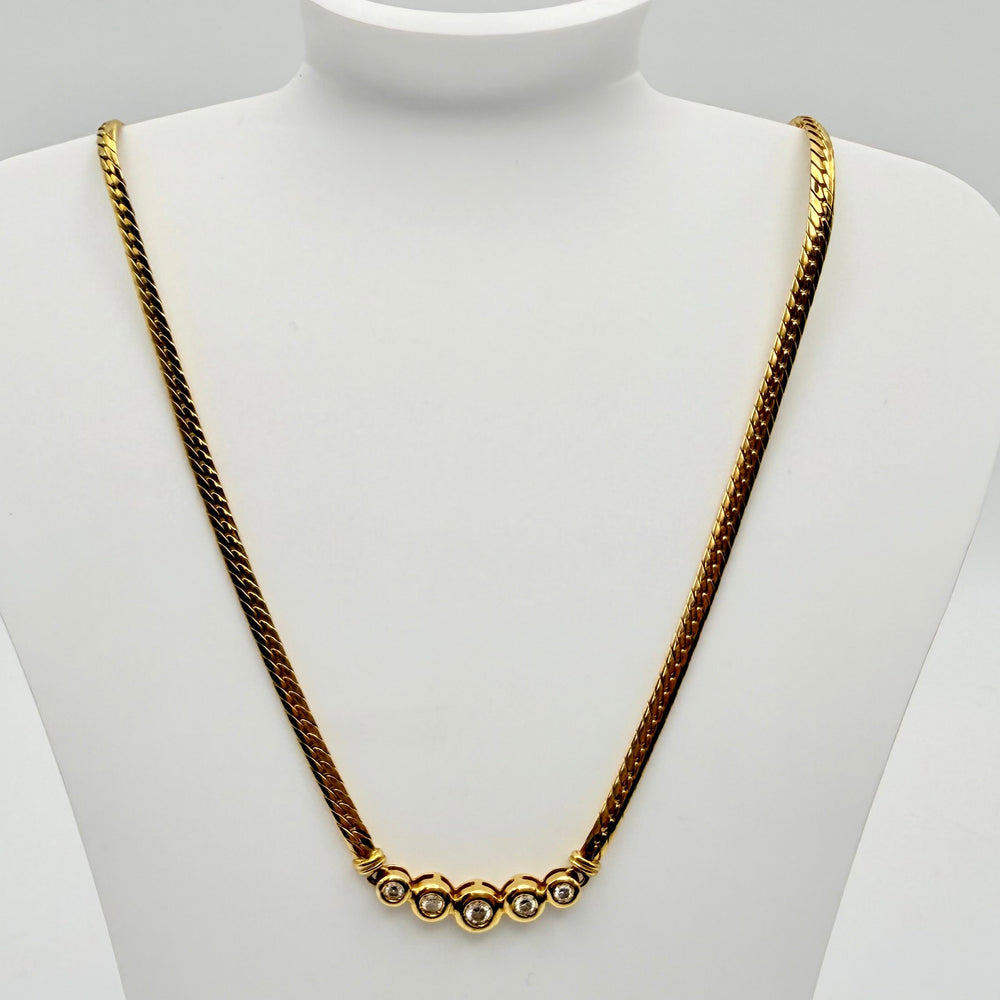 Collier Princesse en Or Jaune avec Diamants 18k - 9,54g