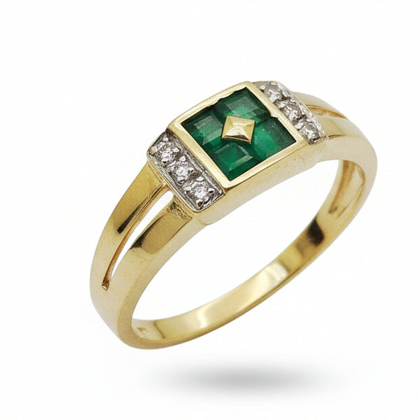 Bague en or jaune 18 K - Taille 65 - 4.66 G