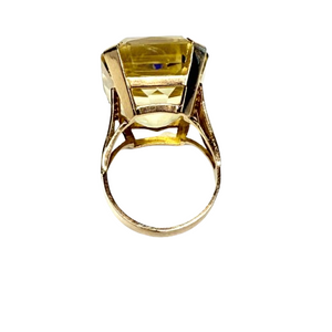 Bague en Or Jaune 18K avec Citrine – T 53