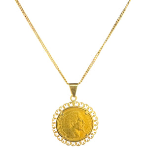 Pendentif 20 Francs Napoléon III en Or Jaune 1853