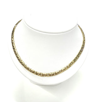 Collier Or Maille Haricot