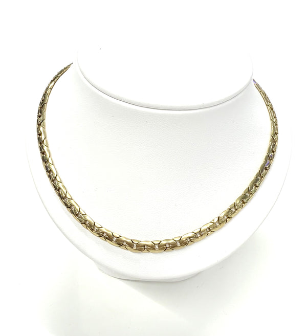 Collier Or Maille Haricot