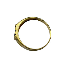 Bague Tank en Or Jaune 18k