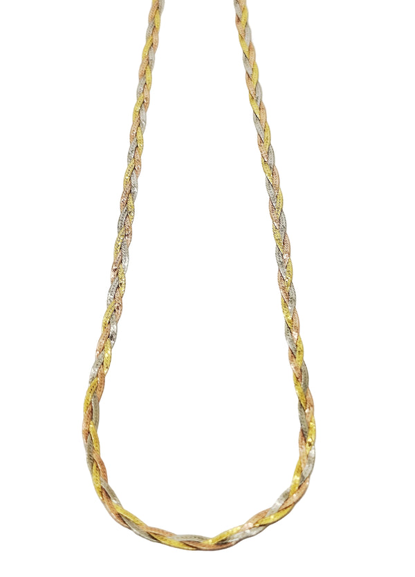 Collier Ras du Cou en Or 3 Ors 18K - 4.17G