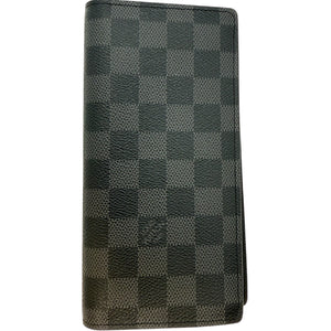 Portefeuille Louis Vuitton Brazza Gris/Noir en Très Bon Etat