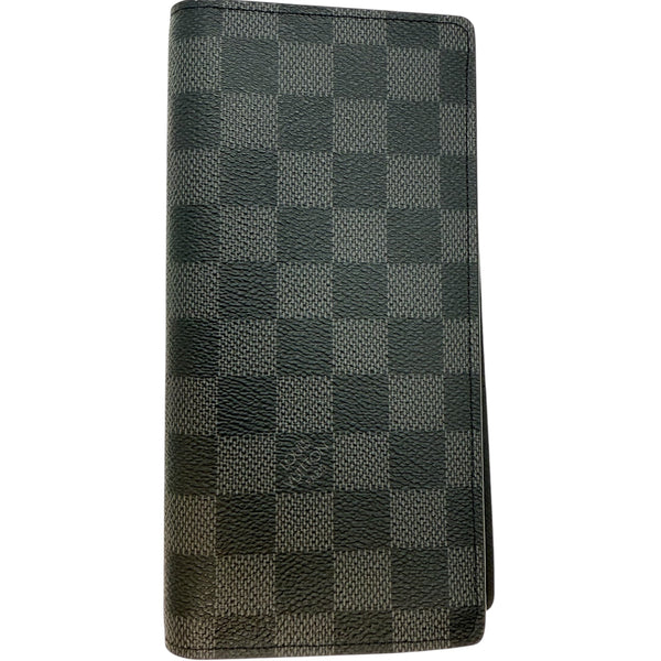 Portefeuille Louis Vuitton Brazza Gris/Noir en Très Bon Etat