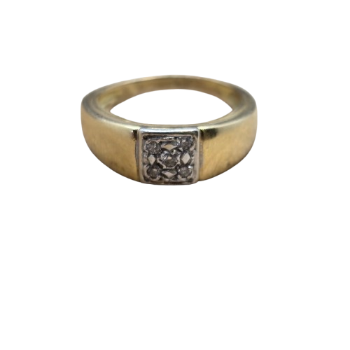 Bague en Or 18K avec 5 diamants - T 49