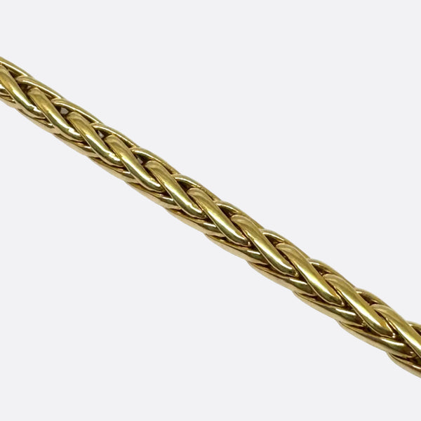 Bracelet Palmier Or Jaune 18K - 19cm - 7.39gr