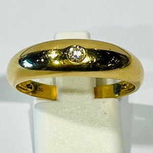 Bague Jonc Or Jaune 18 K - Taille 64 - 3.91 G