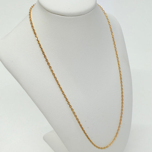 Collier Chaîne Or Jaune 18K Maille Forçat