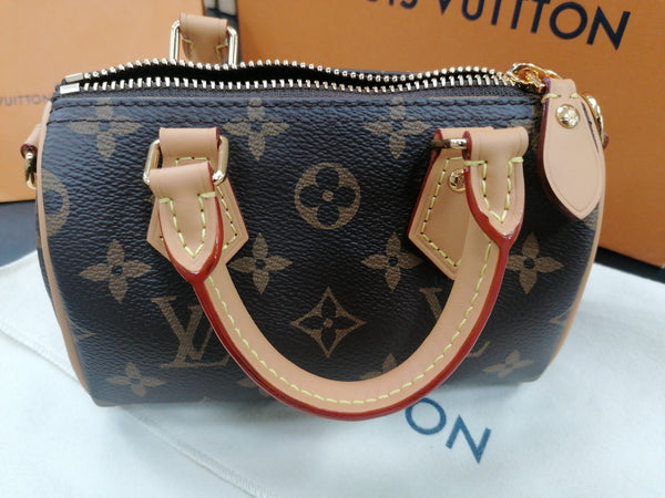 Louis Vuitton Nano Speedy Monogram Marron - Comme Neuf