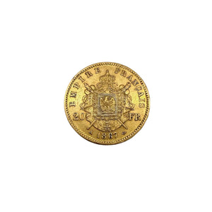 Pièce 20 Francs en Or jaune 20k - 6.43 G