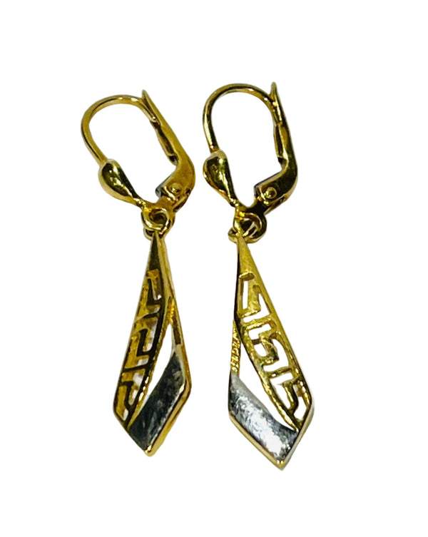 Boucles d'oreilles en Or Jaune et Gris 18K - 2.83G