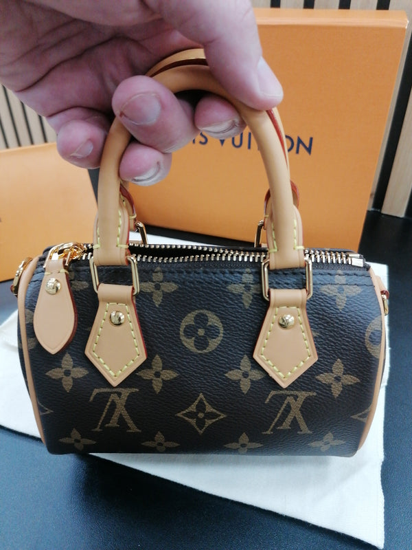 Louis Vuitton Nano Speedy Monogram Marron - Comme Neuf