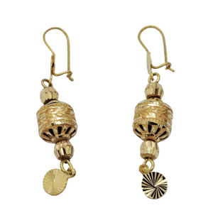 Boucles d'oreilles Pendantes en Or Jaune 22k