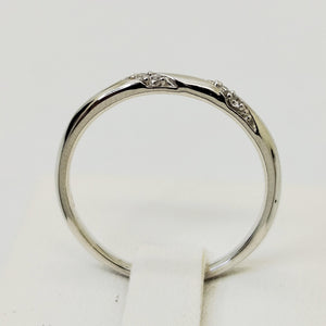 Bagues Alliance en Or Blanc 18K Diamants - Taille 53 -  1.99g