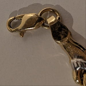 Bracelet Maillon Fantaisie Or Jaune et Blanc 18 K - 5,81 g