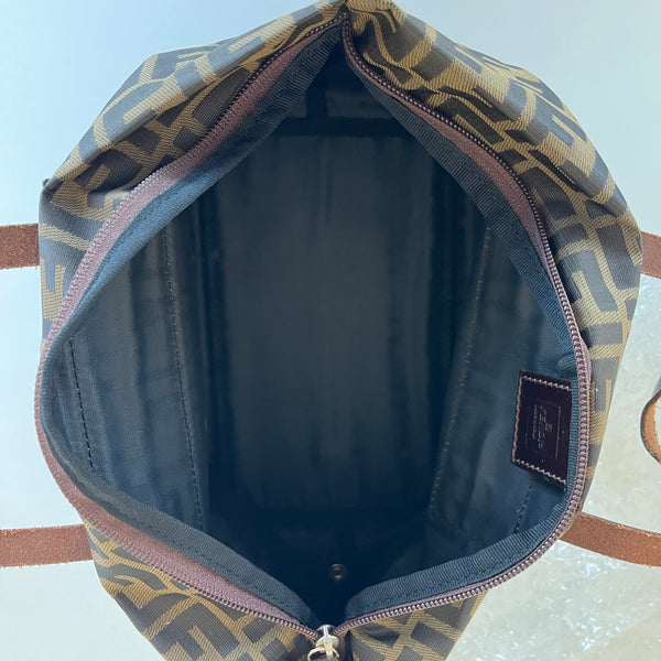 Sac à main Fendi Zucca Vintage en toile monogrammée marron