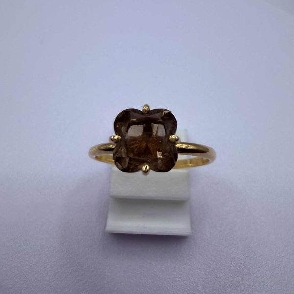 Bague Solitaire en Or Jaune 18K - Taille 60