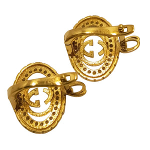 BO Dormeuses Or Jaune 18k avec Pierre scintillante