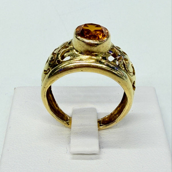 Bague Citrine en Or Jaune 18K