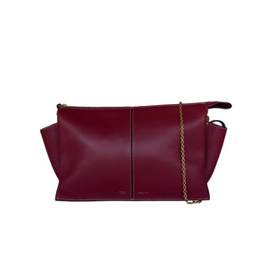 Sac à main Céline Trifold en cuir rouge