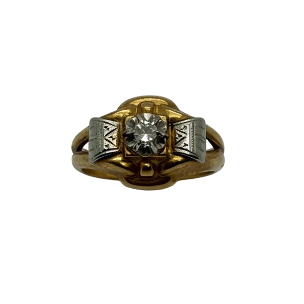 Bague en or jaune 18K - Taille 50 - 1.99 Grs