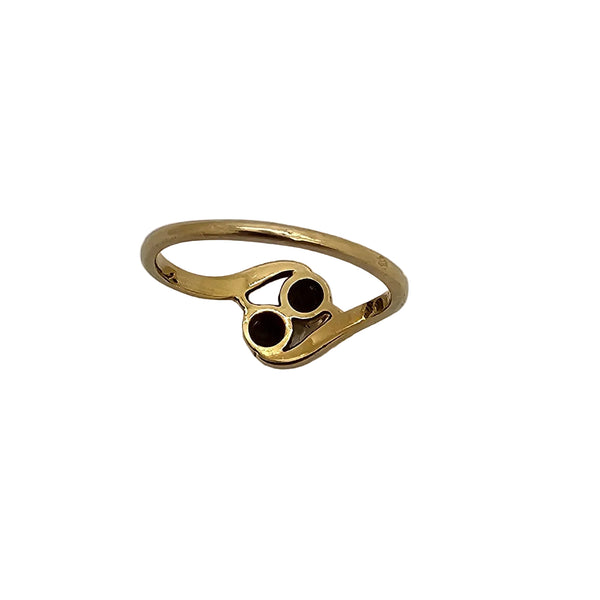 Bague Solitaire Or Jaune 18K - 2.57 G - Taille 57 Diamant