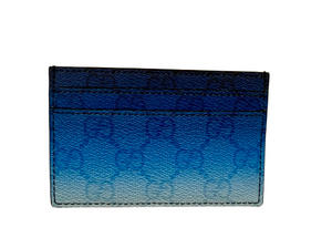 Porte-cartes Gucci Chroma bleu monogram - Comme Neuf