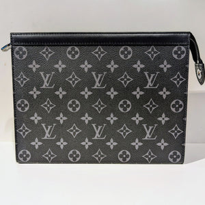 Louis Vuitton Pochette Eclipse Noir Cuir Très Bon État