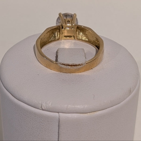 Solitaire Or Jaune 18 K - Taille 56 - 3.12 G
