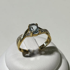 Solitaire en Or jaune 18K - Taille 53 - 1.85G